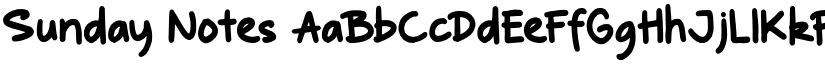 Sunday Notes font