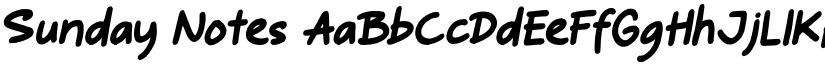 Sunday Notes font