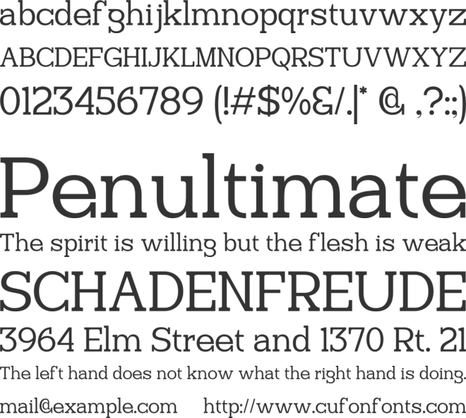 Stravon font preview