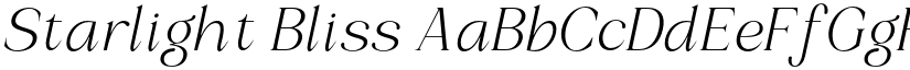 Starlight Bliss font
