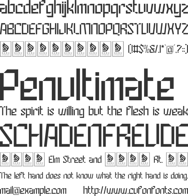 Sarstech font preview