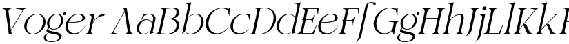 Voger font