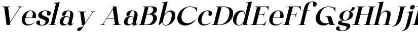 Veslay font