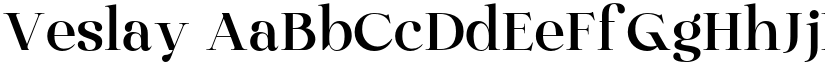 Veslay font