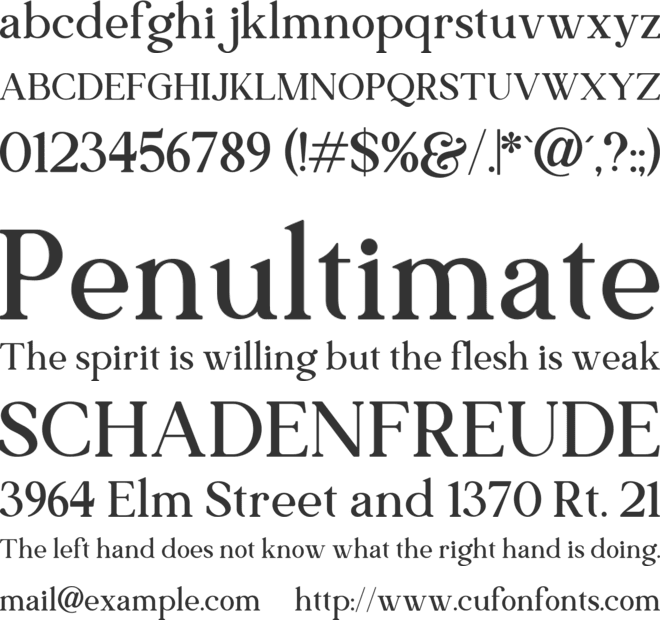 Vastrone font preview