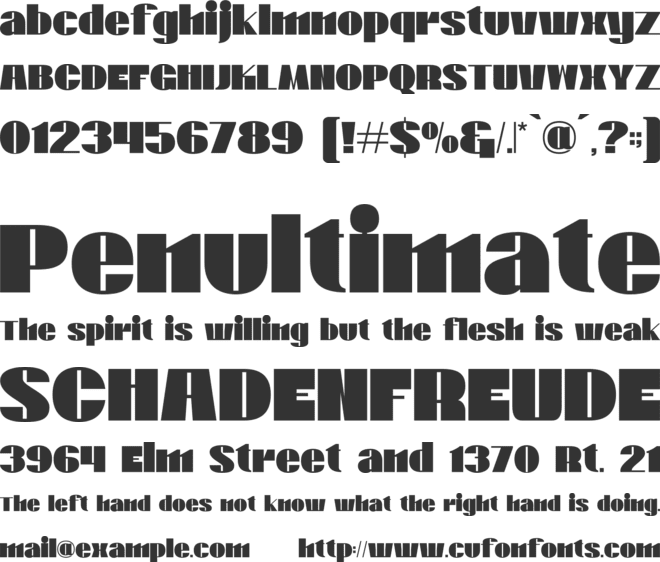 To Brute font preview