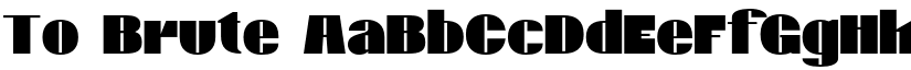 To Brute font download