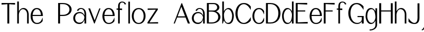The Pavefloz font