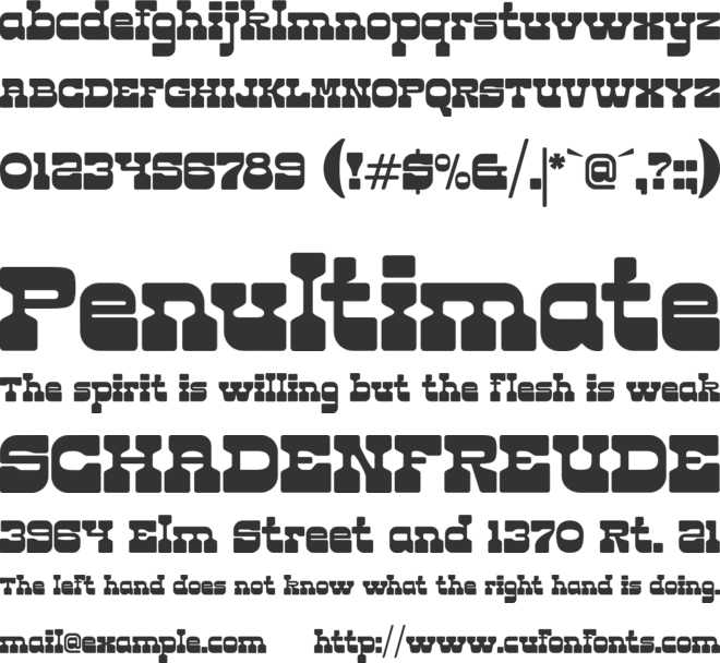 West Shine font preview