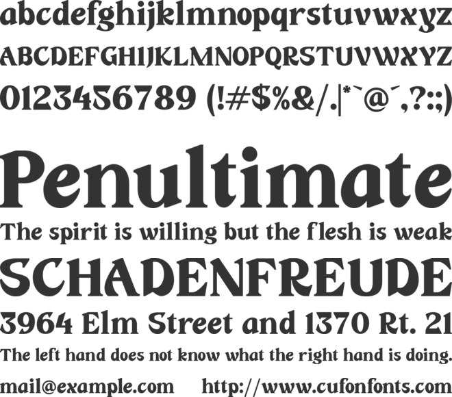 Versace font preview