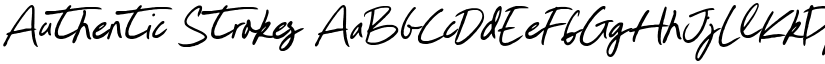 Authentic Strokes font