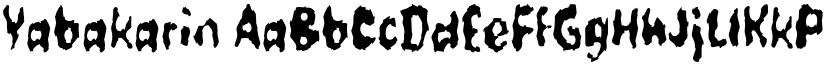 Yabakarin font