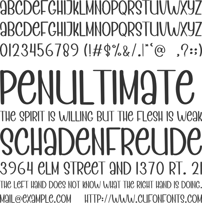 CREATIVE HOMEMADE font preview