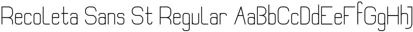 Recoleta Sans St Regular font