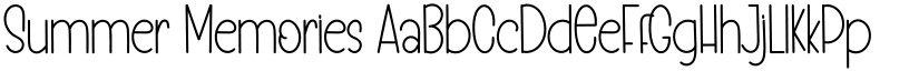 Summer Memories font