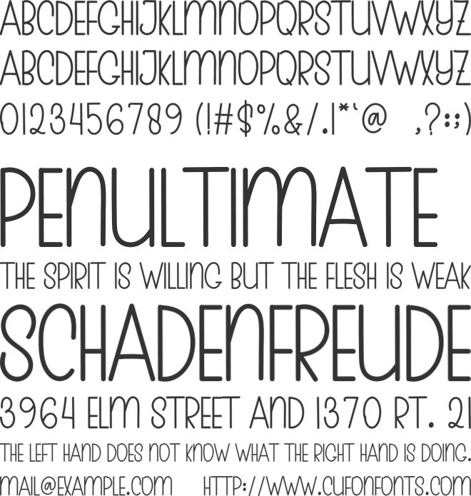 BRUNCH font preview
