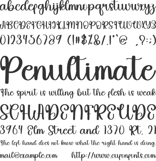 Welcome Family font preview