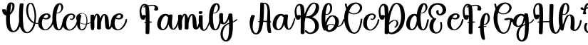 Welcome Family font
