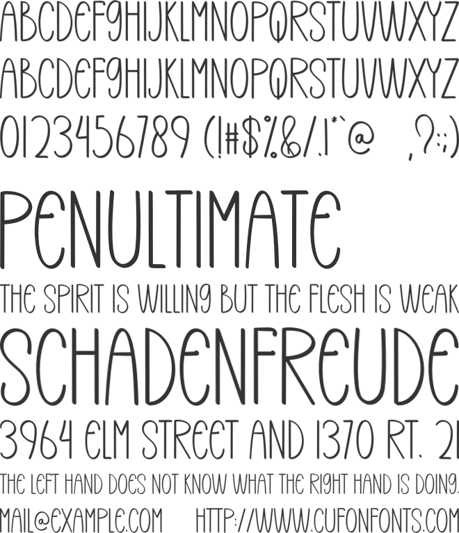 WEATHER font preview