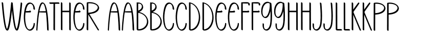 WEATHER font