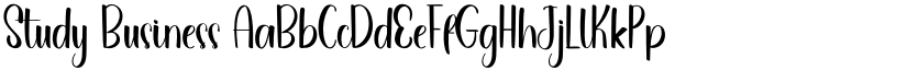 Study Business font