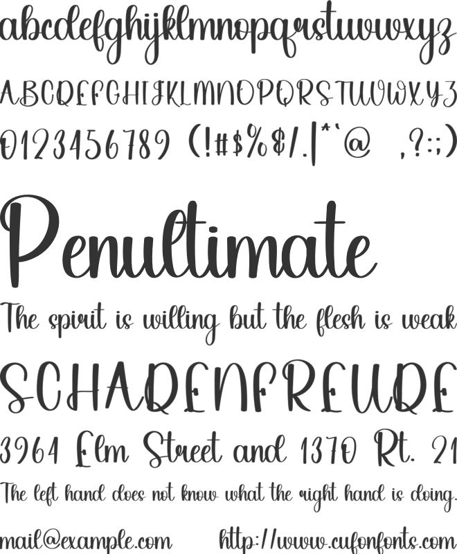 Gathering font preview