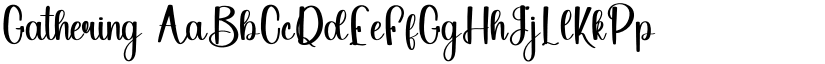 Gathering font