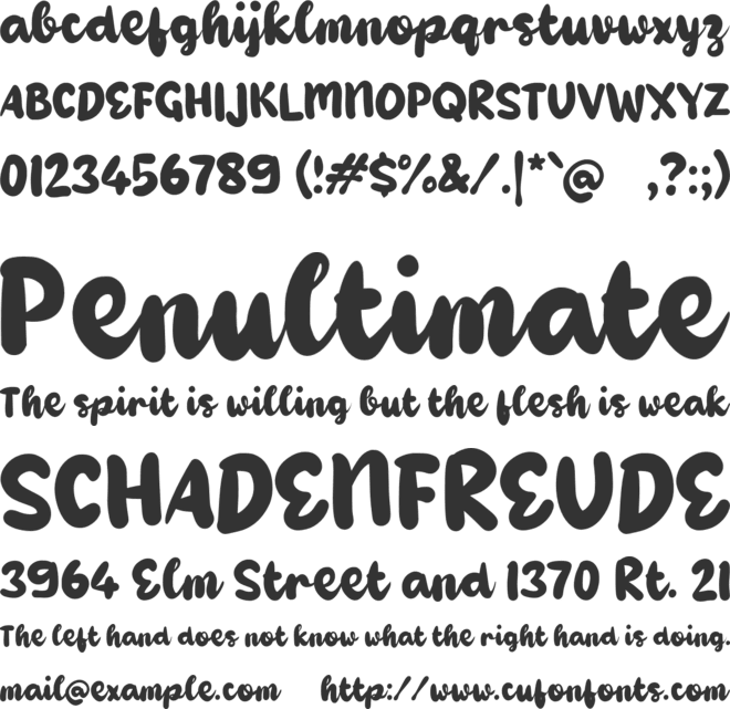 Yabales Letter font preview