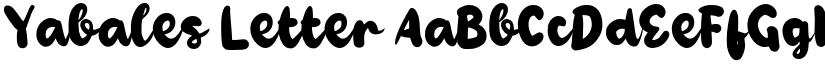 Yabales Letter font download