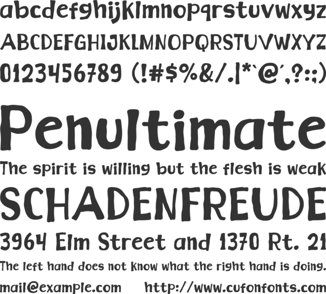 Batter Spooky font preview