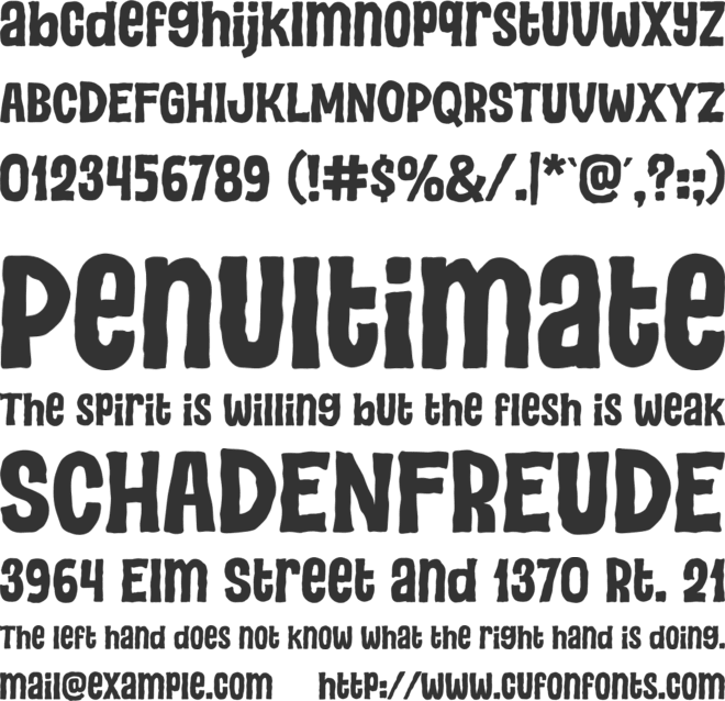 Grimmy Spooky font preview