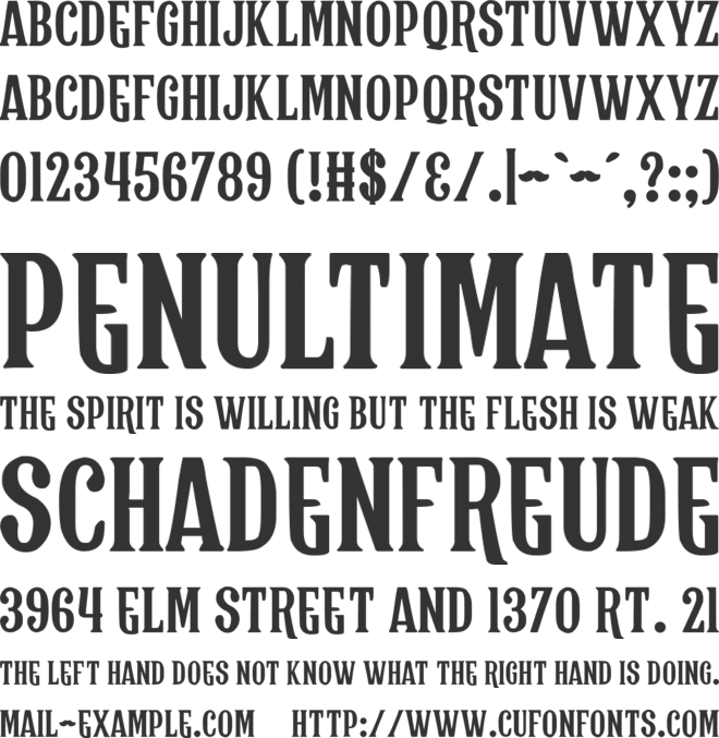 Moustache You font preview