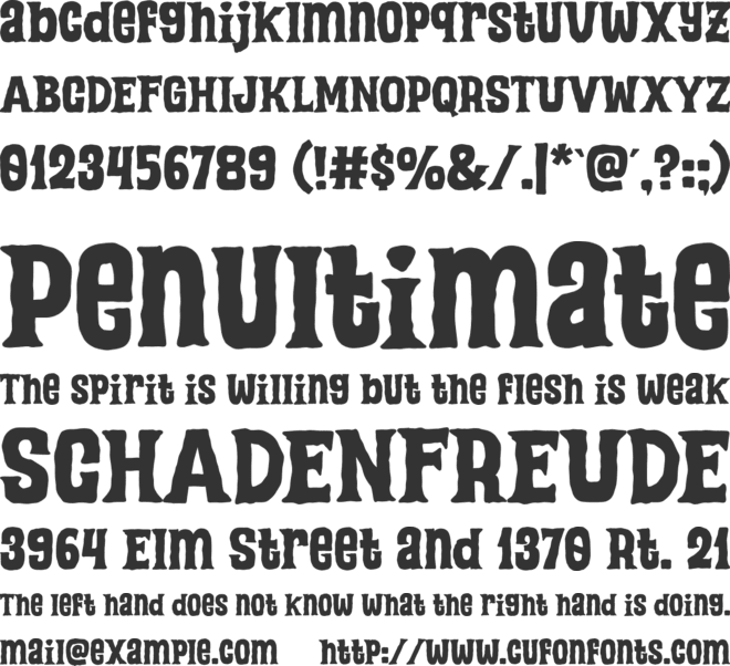 Quick Spooky font preview