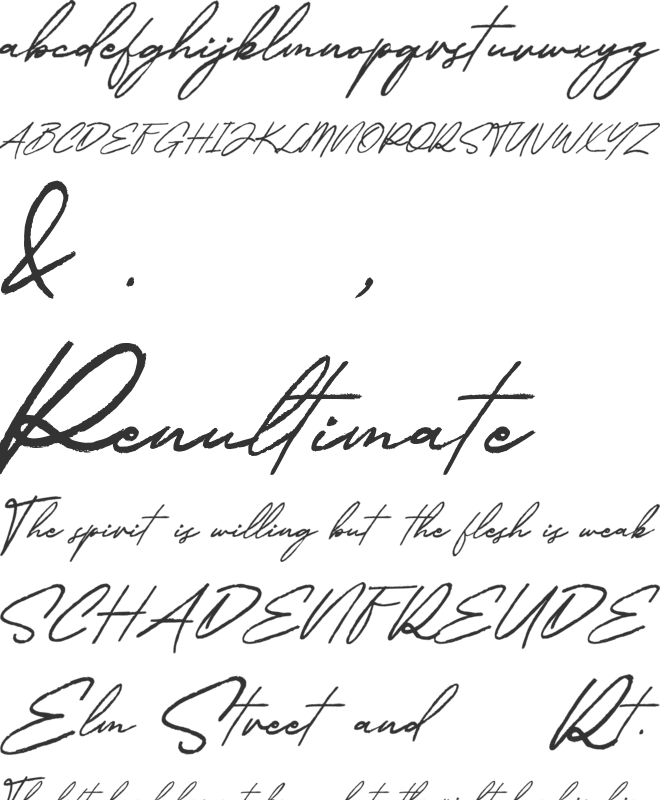 Malverya Personal Use font preview