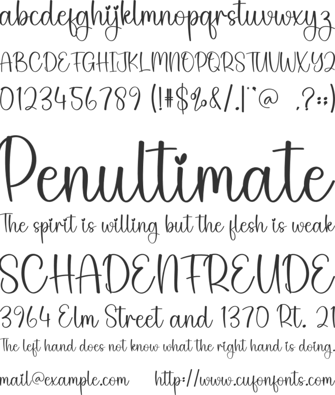 Magnolia font preview