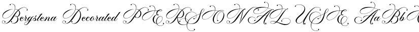 Bergstena Decorated PERSONAL USE font