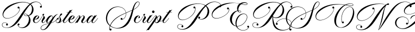 Bergstena Script PERSONAL USE font