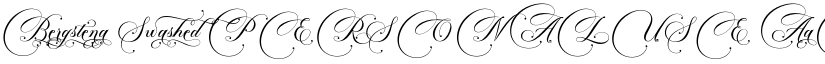 Bergstena Swashed PERSONAL USE font