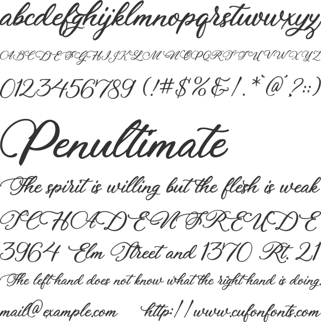 Nuptial Liberty font preview