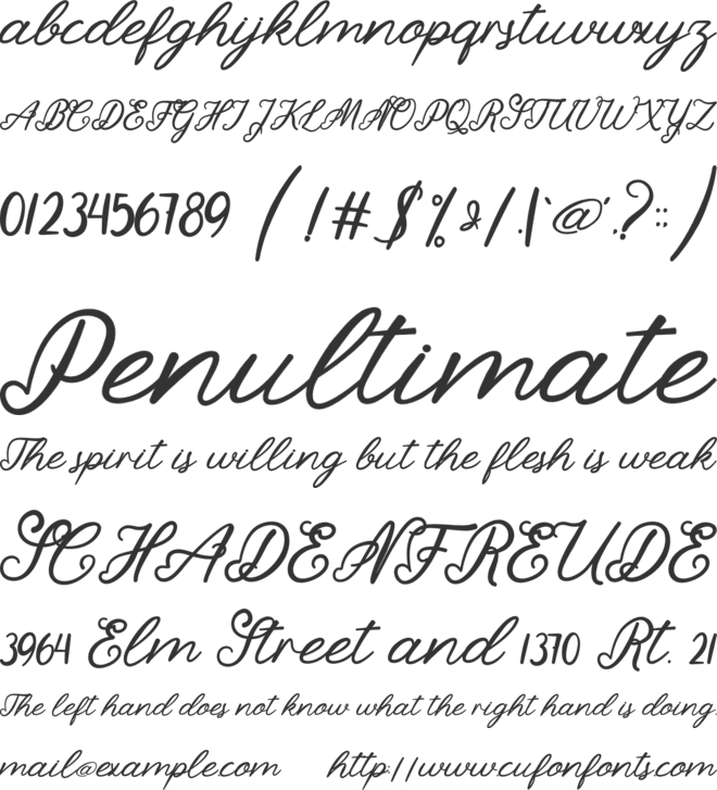 Sellyha font preview
