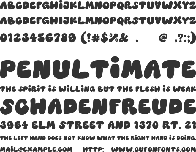 Rolling Flow font preview