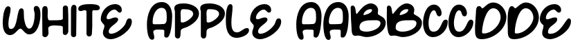 White Apple font