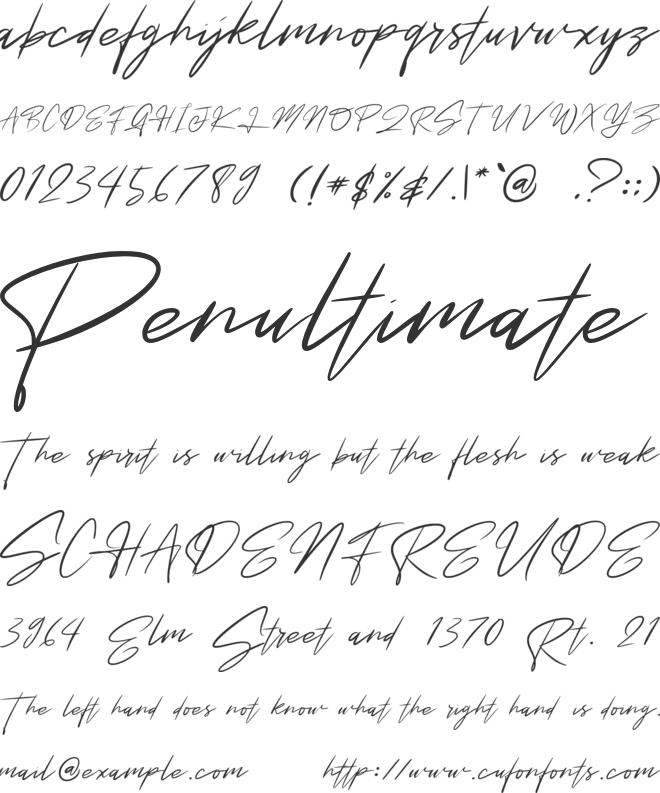 Wonderfill font preview