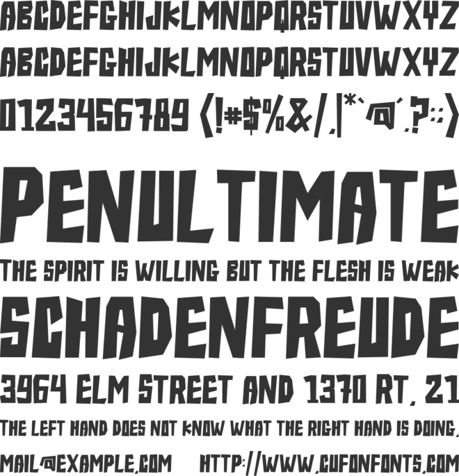 Kinder Surf font preview