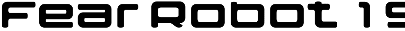 Fear Robot 19 Regular font