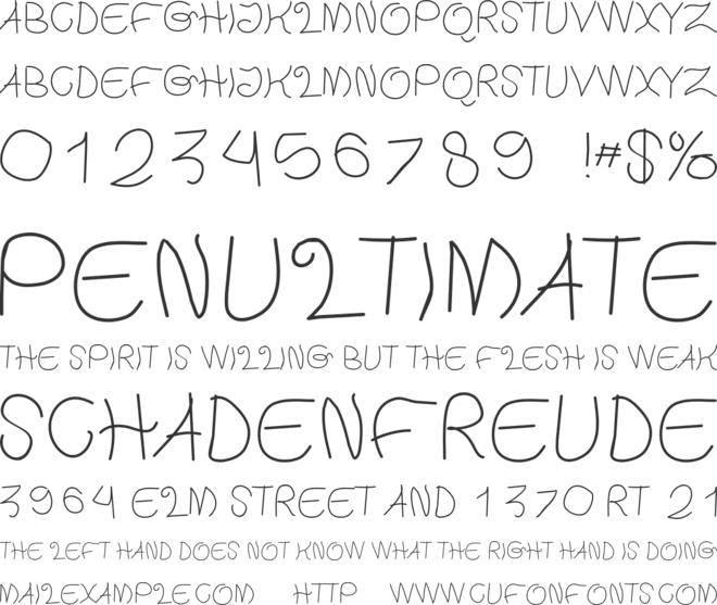Famili Lemons font preview