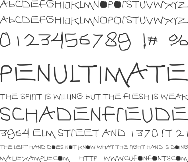 Strange Marks font preview