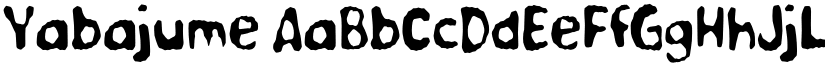 Yabajume font