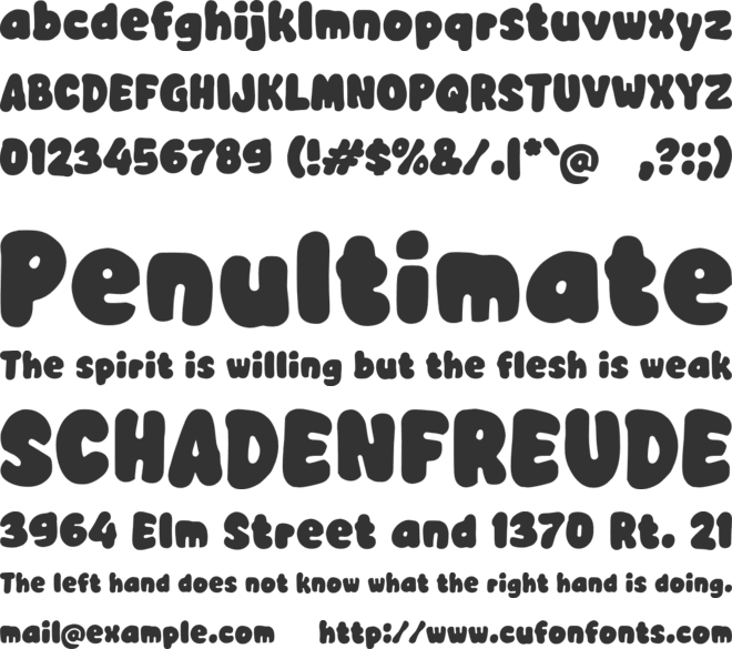 Yabikoma font preview