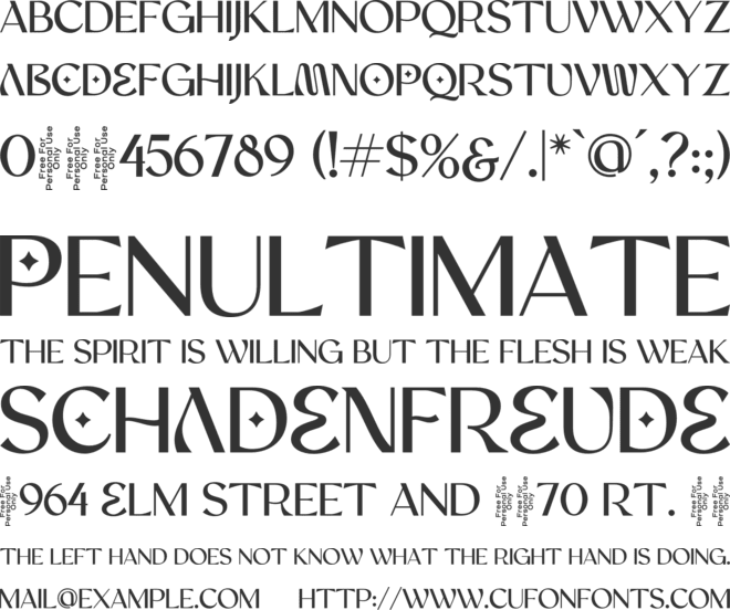Camood font preview